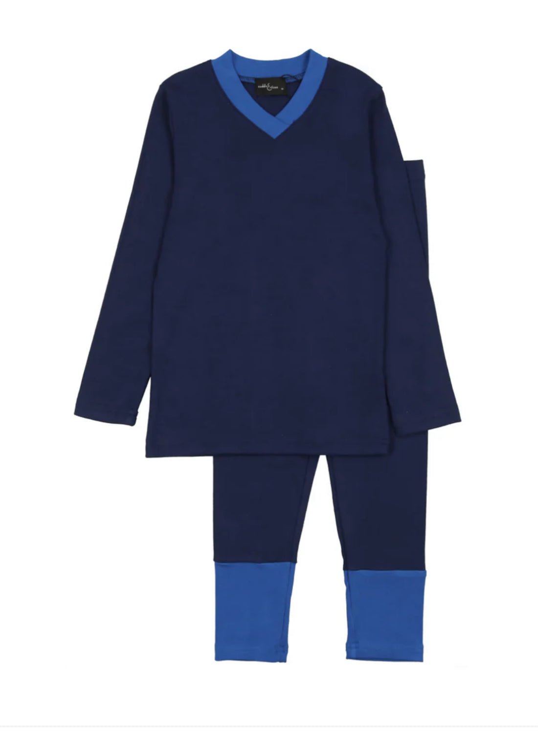 Cuddle & Coo Royal Blue V - Neck Pajamas - Blissful Bundlz