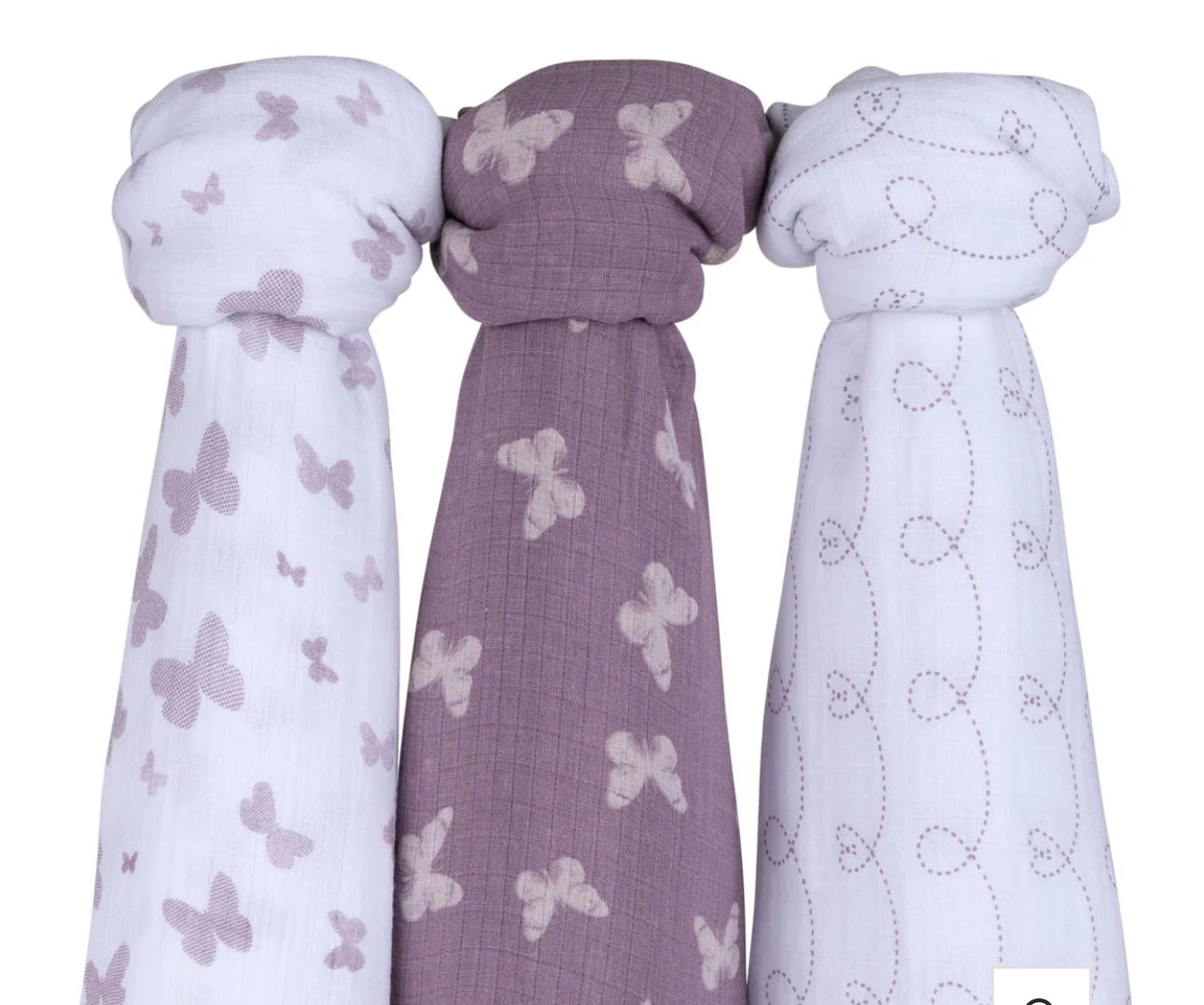 Elys & Co. 3 Pack Muslin Swaddles - Girls - Blissful Bundlz