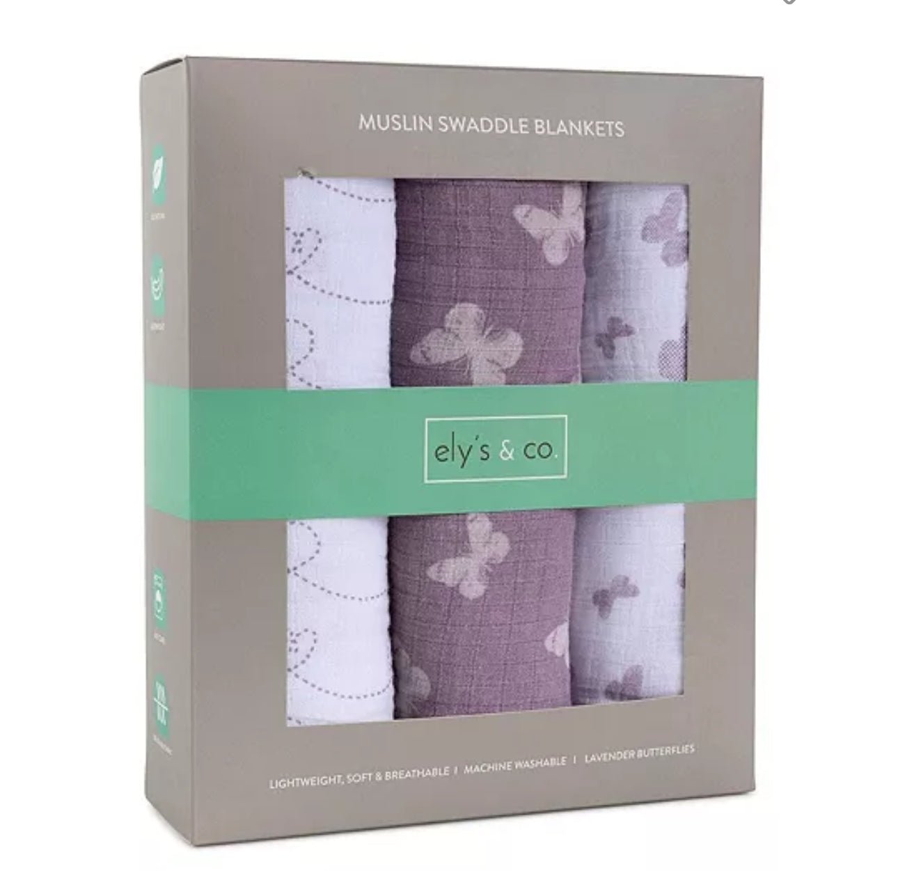 Elys & Co. 3 Pack Muslin Swaddles - Girls - Blissful Bundlz