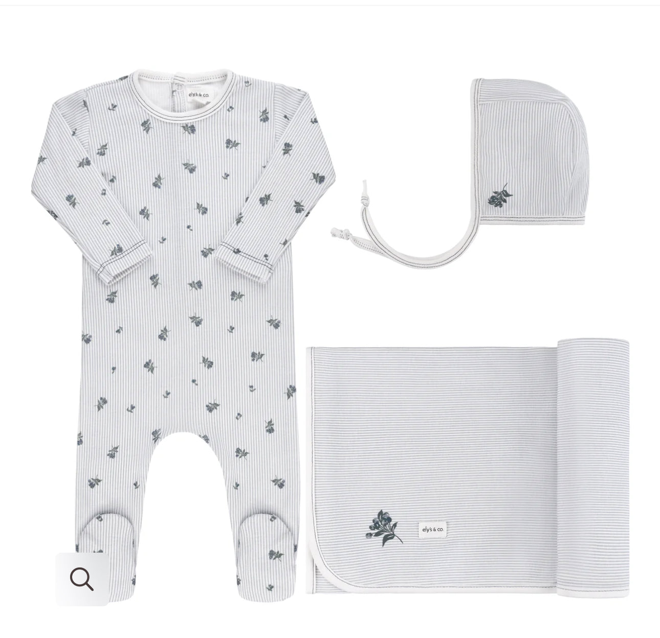 Ely’s & Co. Berry Collection Layette Set - Blueberry - Layette Set
