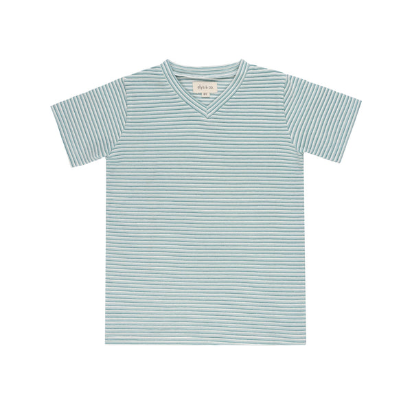 Ely's & Co Metallic Stripe Collection Footie - Blue
