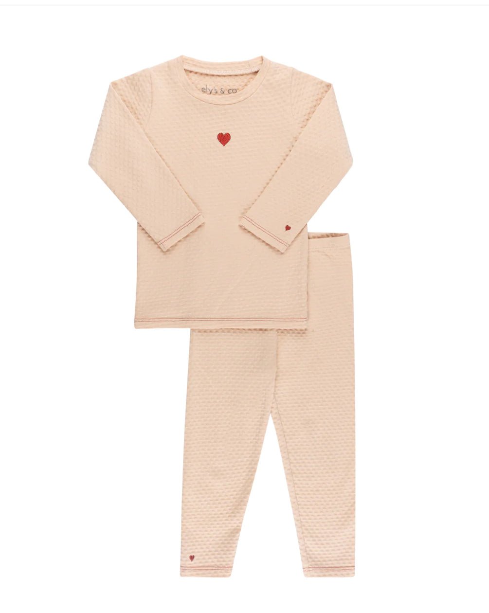 Elys & Co. Cotton- Embroidered Heart and Star Collection Lounge Set - Blissful Bundlz