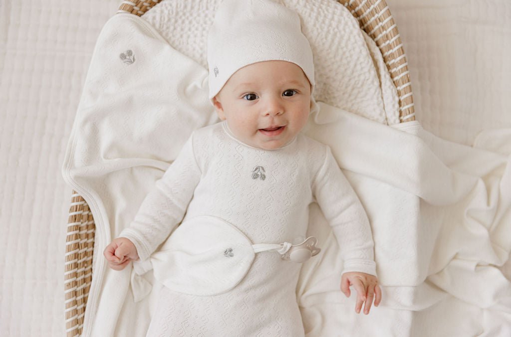 Elys & Co. Embroidered Cherry Pointelle Collection Layette Set - Blissful Bundlz