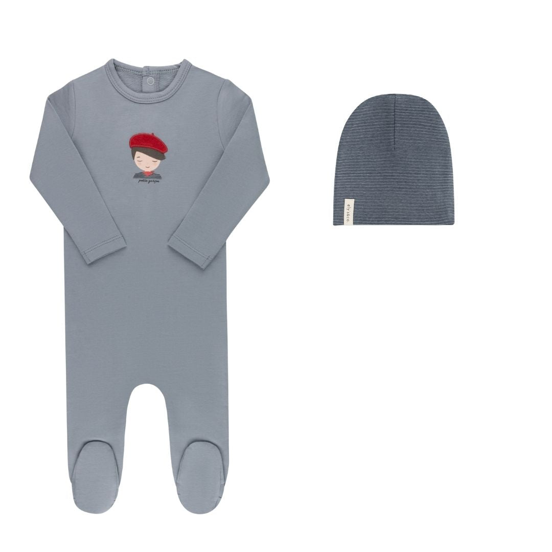 Elys & Co. French Terry Boys Collection Footie & Beanie - Blissful Bundlz