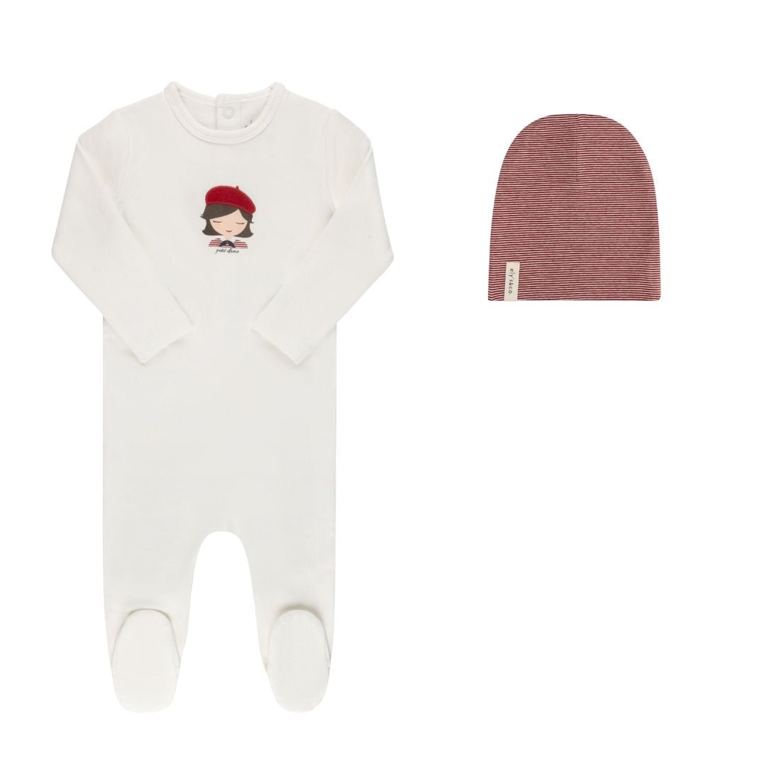 Elys & Co. French Terry Girls Collection Footie & Beanie - Blissful Bundlz