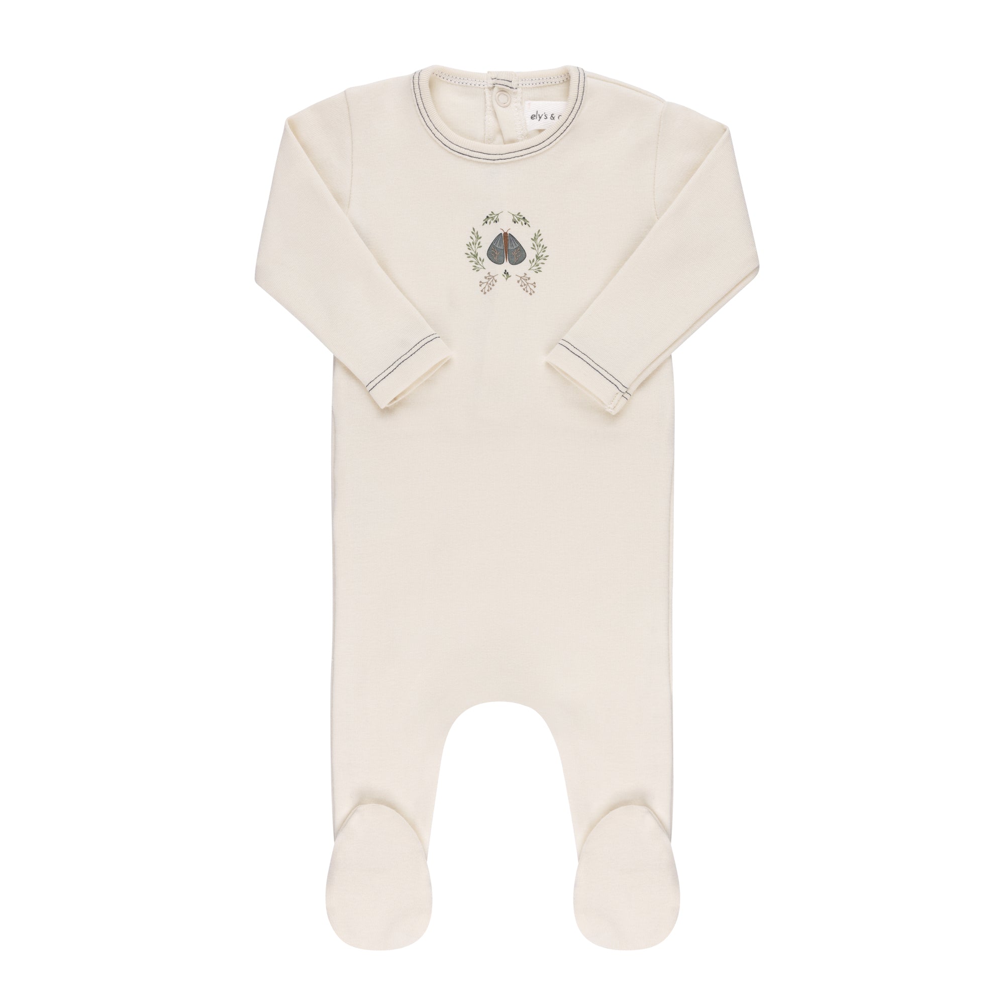 Ely’s & Co. Garden Floral Center Collection Layette Set - Ivory Boy - Blissful Bundlz