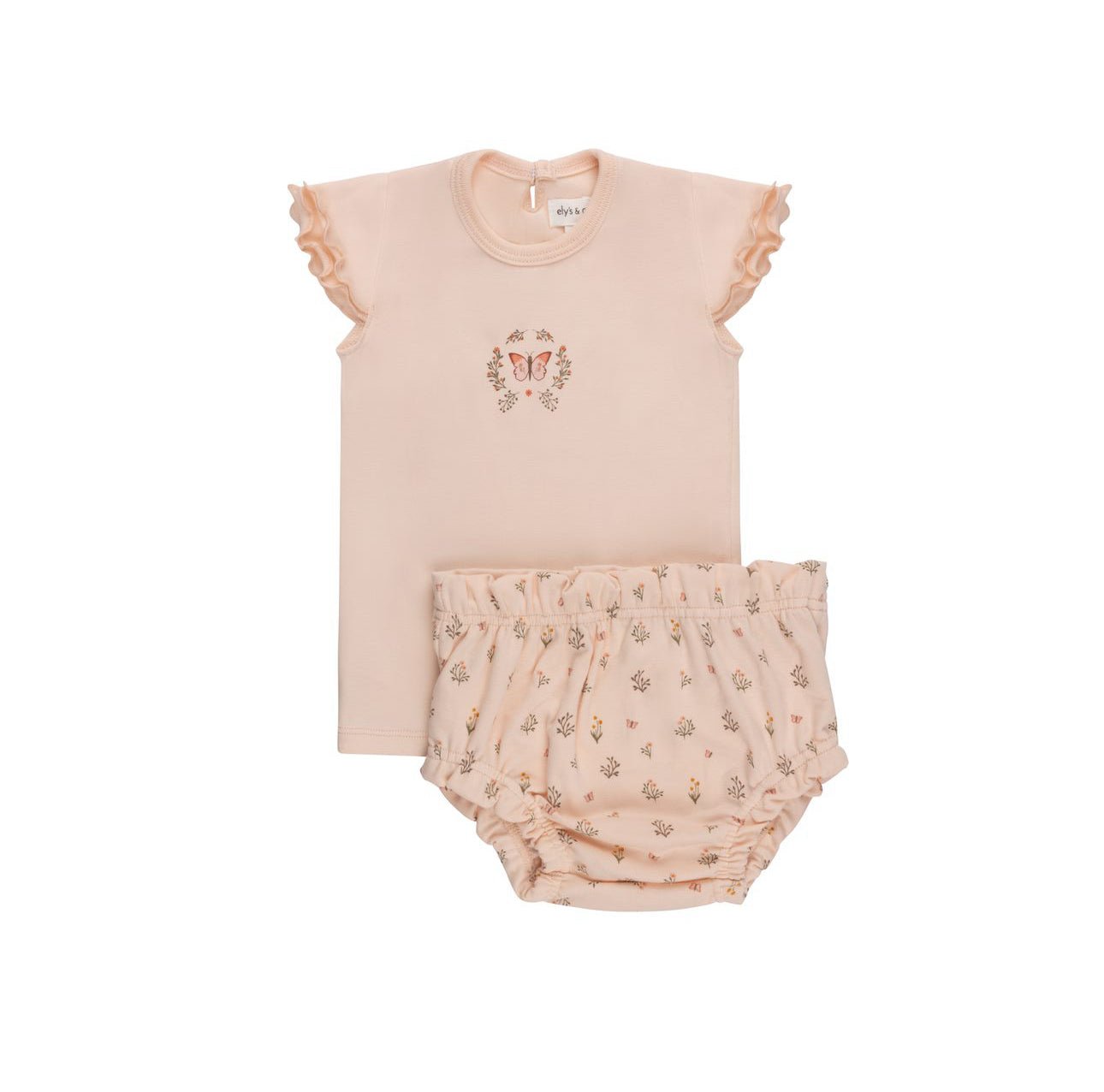 Ely’s & Co. Garden Floral Print Collection 2 Pc Set - Pink - Blissful Bundlz