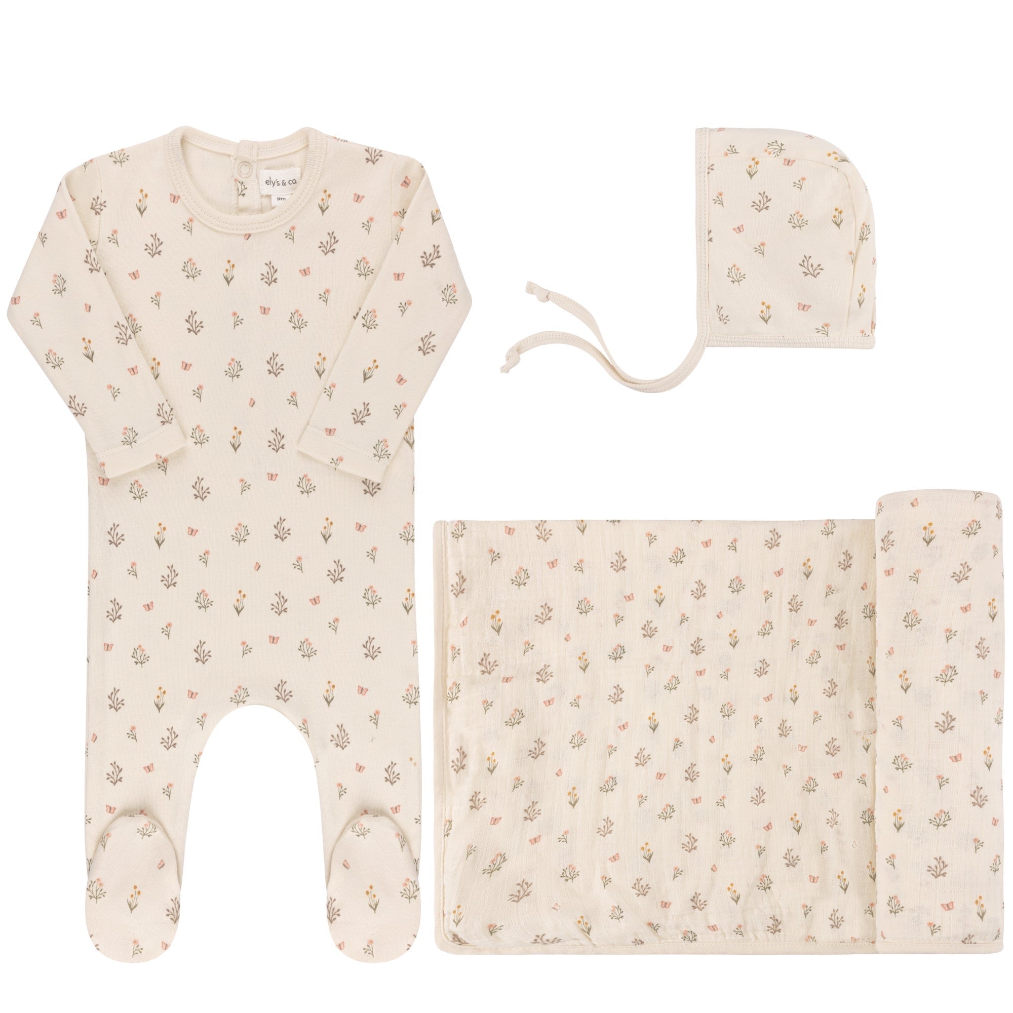 Ely’s & Co. Garden Floral Print Collection Footie - Girls - Blissful Bundlz