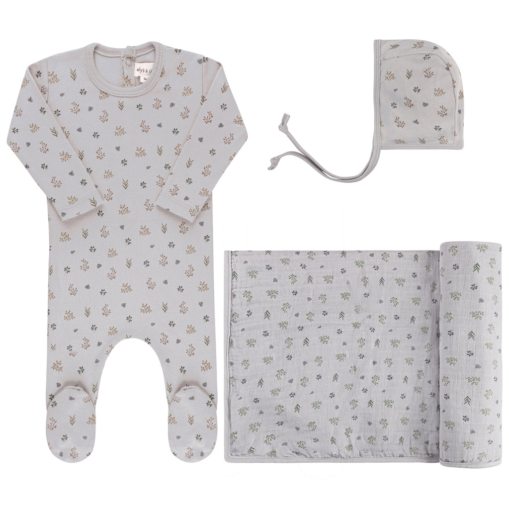 Ely’s & Co. Garden Floral Print Collection Layette Set - Boys - Blissful Bundlz