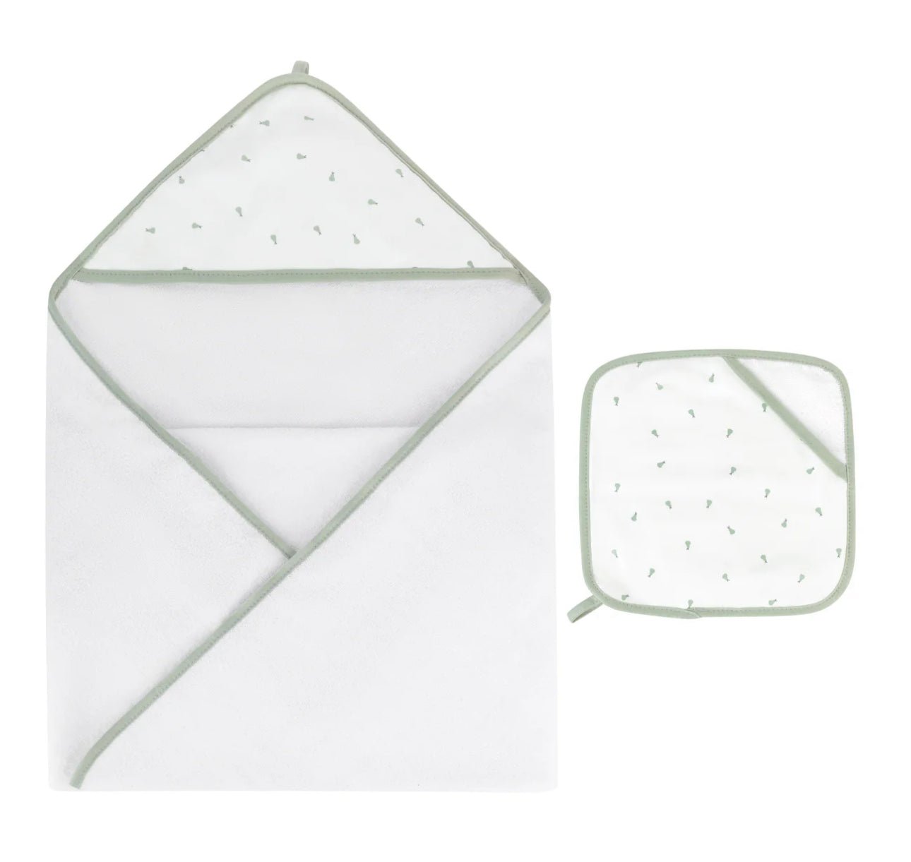 Elys & Co Hooded Towel & WashclothSet - Towel