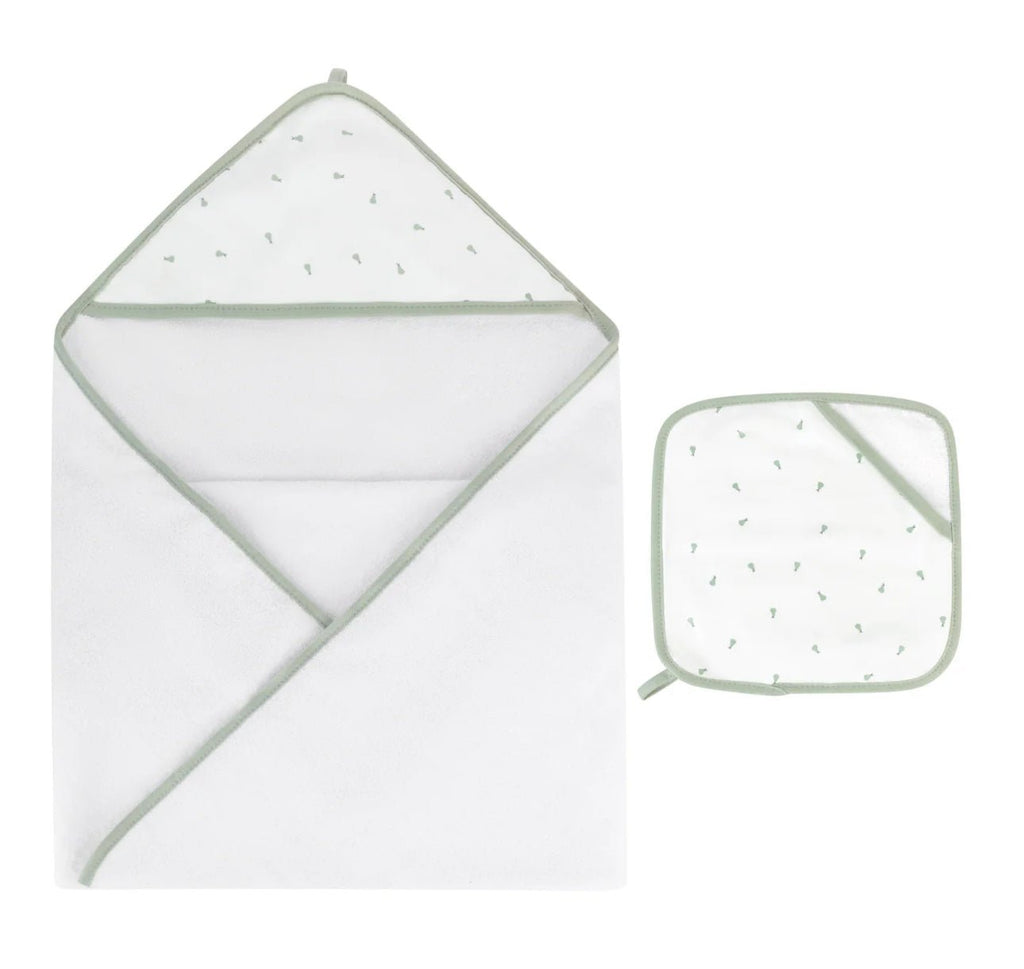 Elys & Co Hooded Towel & WashclothSet - Towel