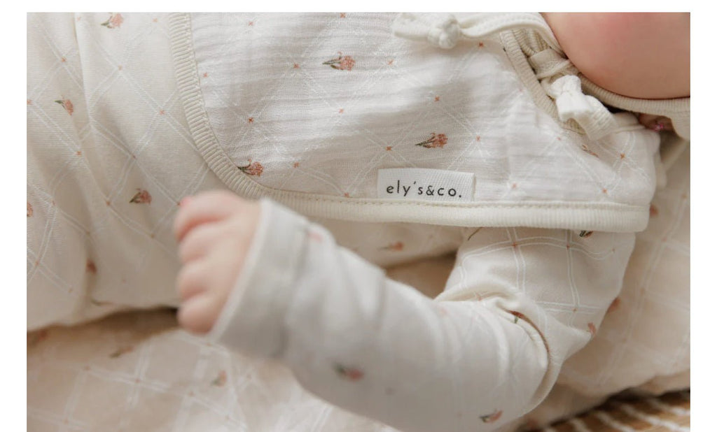 Ely’s & Co. Jersey Cotton Floral Grid Collection Layette Set - Blissful Bundlz