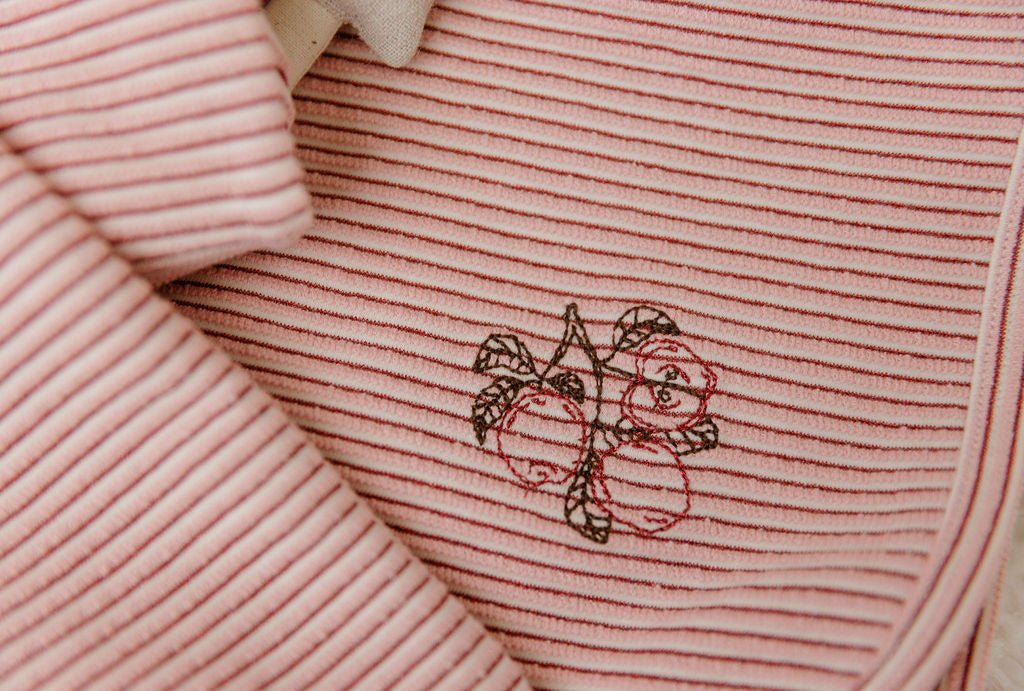 Ely’s & Co. Metallic Stripe Collection Footie & Beanie - Pink - Blissful Bundlz