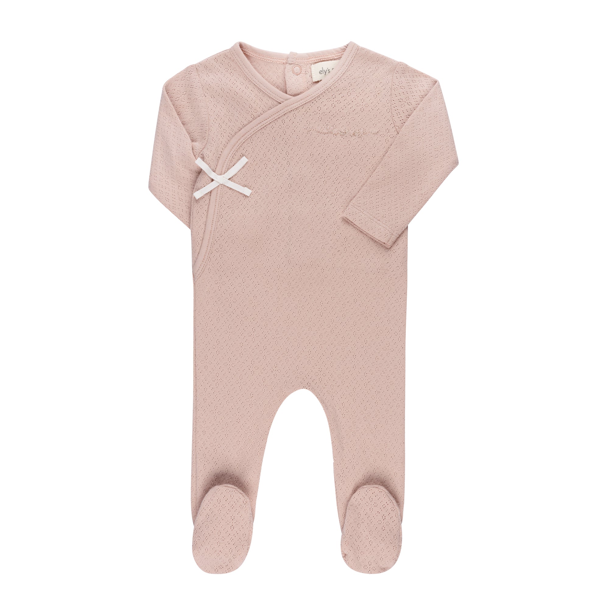 Ely’s & Co. Organic Amore Pointelle Collection Footie & Beanie - Blissful Bundlz