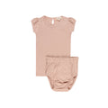 Ely’s & Co. Organic Amore Pointelle Collection - Pink/Rose Gold Bloomer Set - Blissful Bundlz