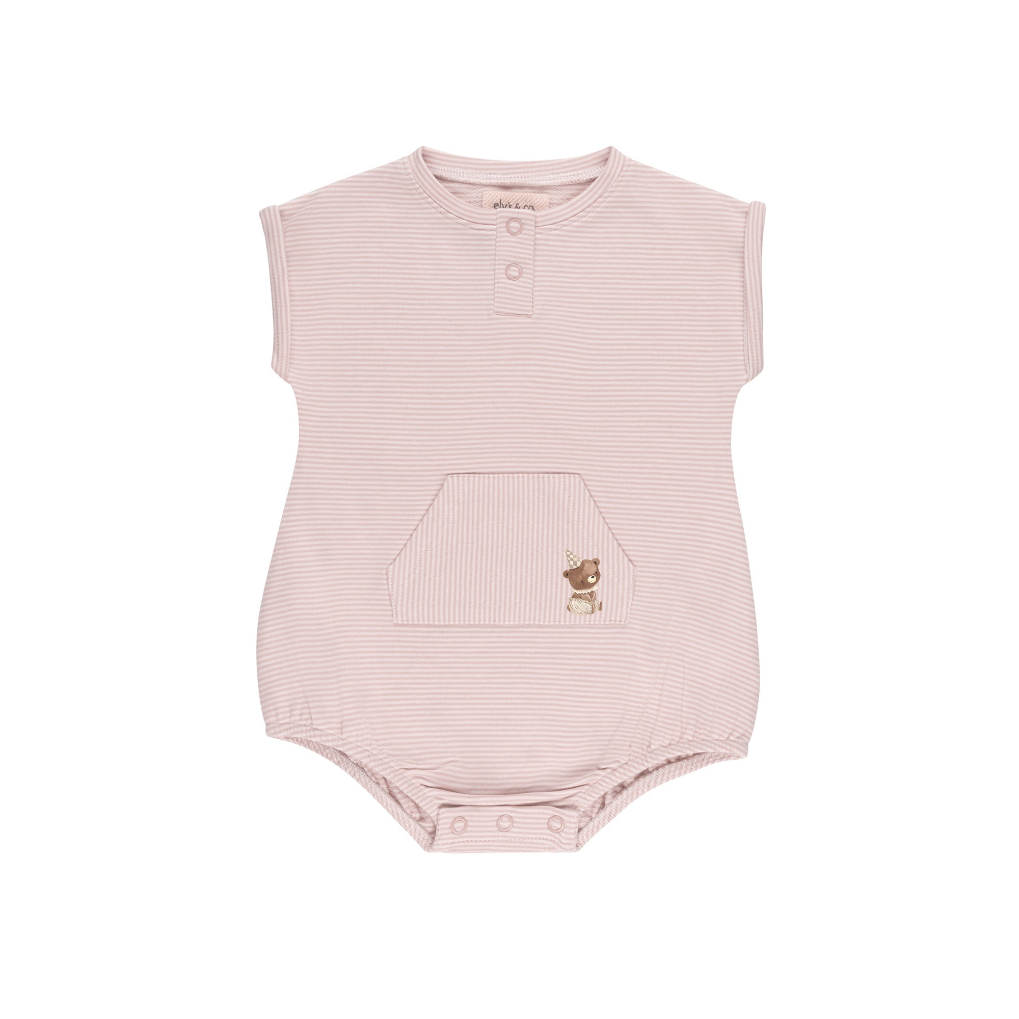 Ely’s & Co. Organic Bear Collection Romper - Pink - Blissful Bundlz