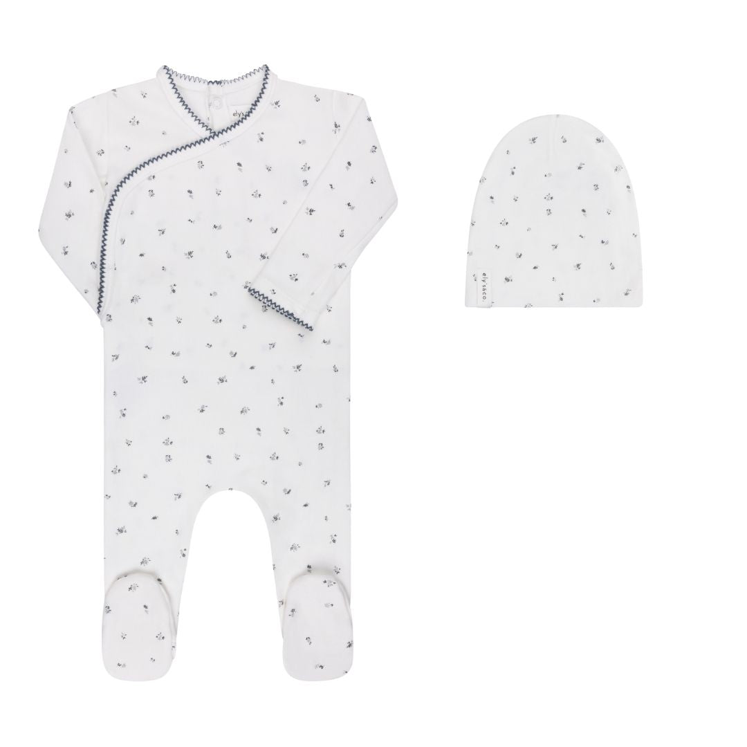 Elys & Co. Organic Cotton Cluster Leaf Collection Footie - Blissful Bundlz