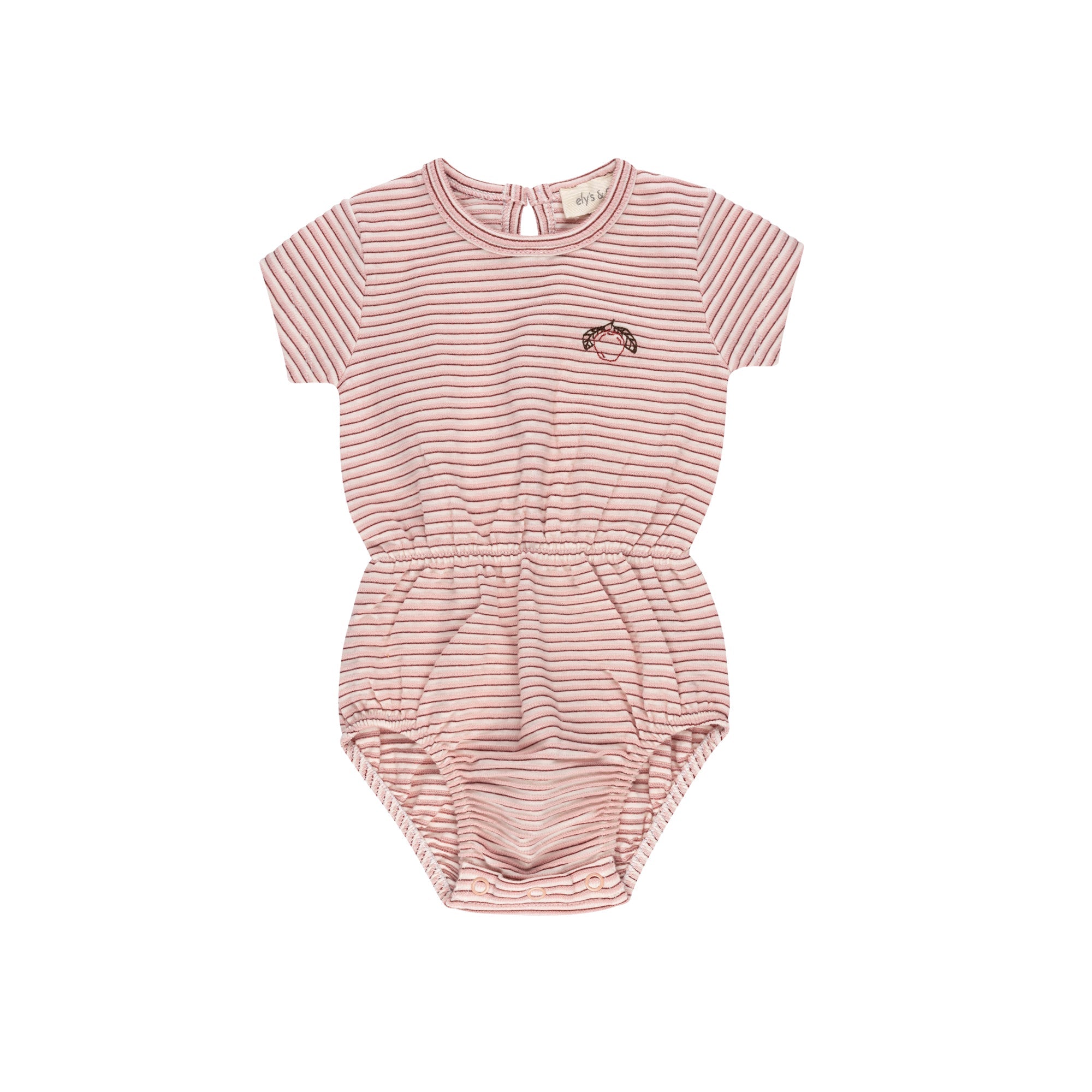 Ely’s & Co. Pink Metallic Stripe Collection Romper - Blissful Bundlz