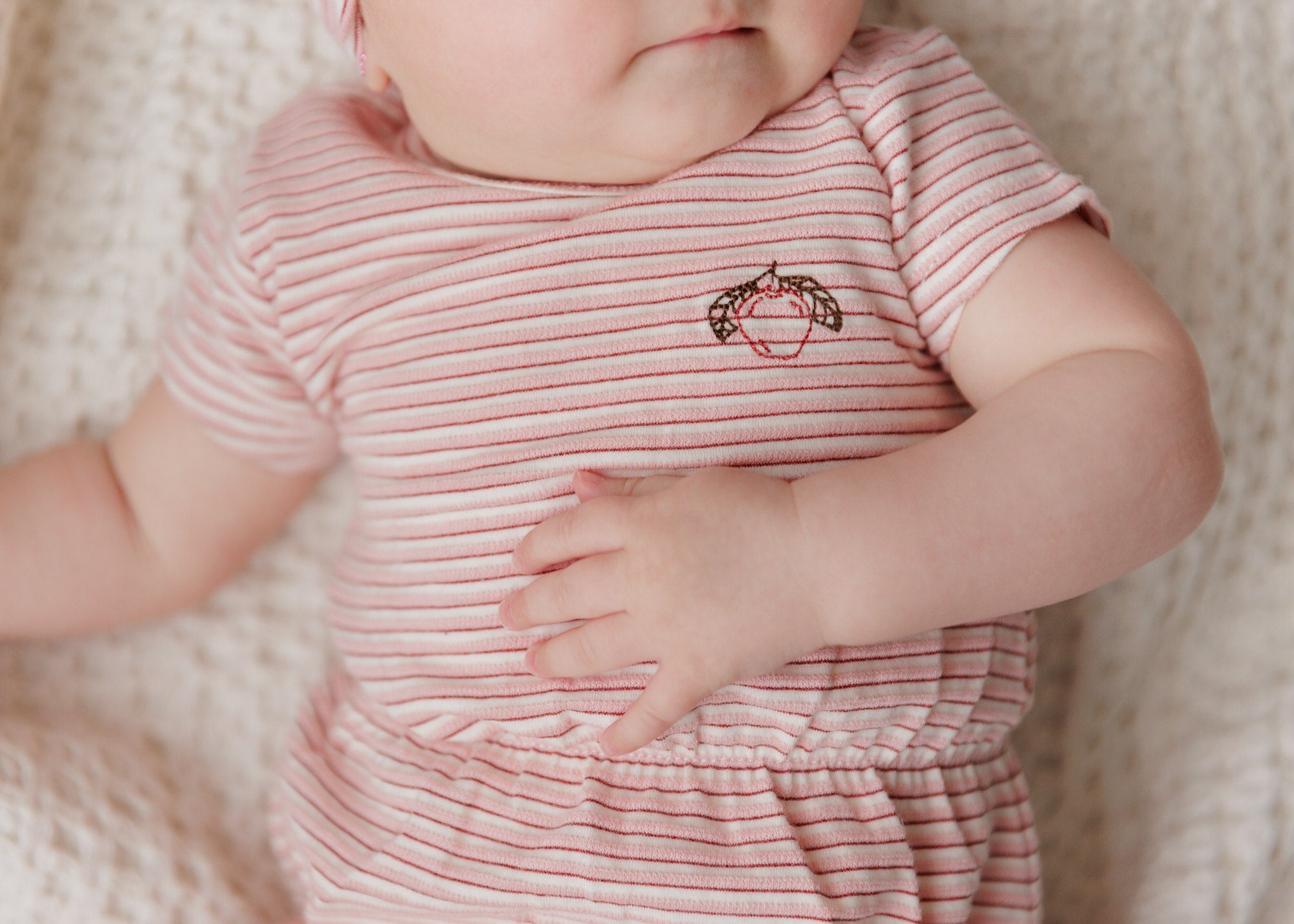 Ely’s & Co. Pink Metallic Stripe Collection Romper - Blissful Bundlz