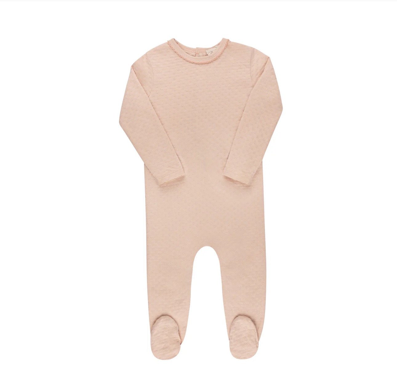 Ely’s & Co Pink Pointelle Heart Footie - Blissful Bundlz