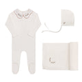 Elys & Co. Wide Ribbed Embroidered Collar Layette Set - Blissful Bundlz