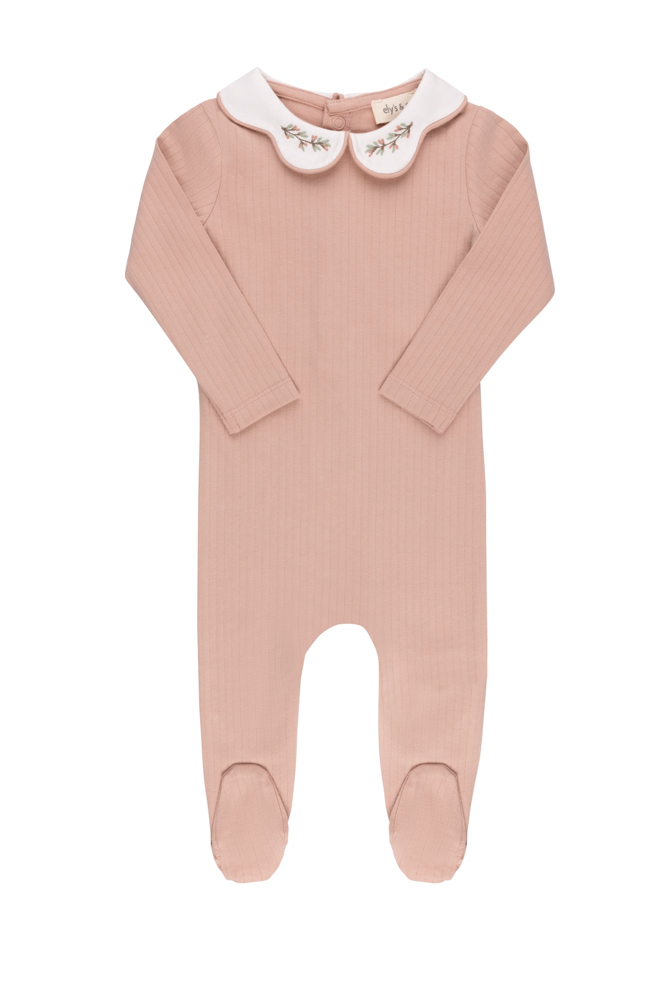 Elys & Co. Wide Ribbed Embroidered Collar Layette Set - Blissful Bundlz