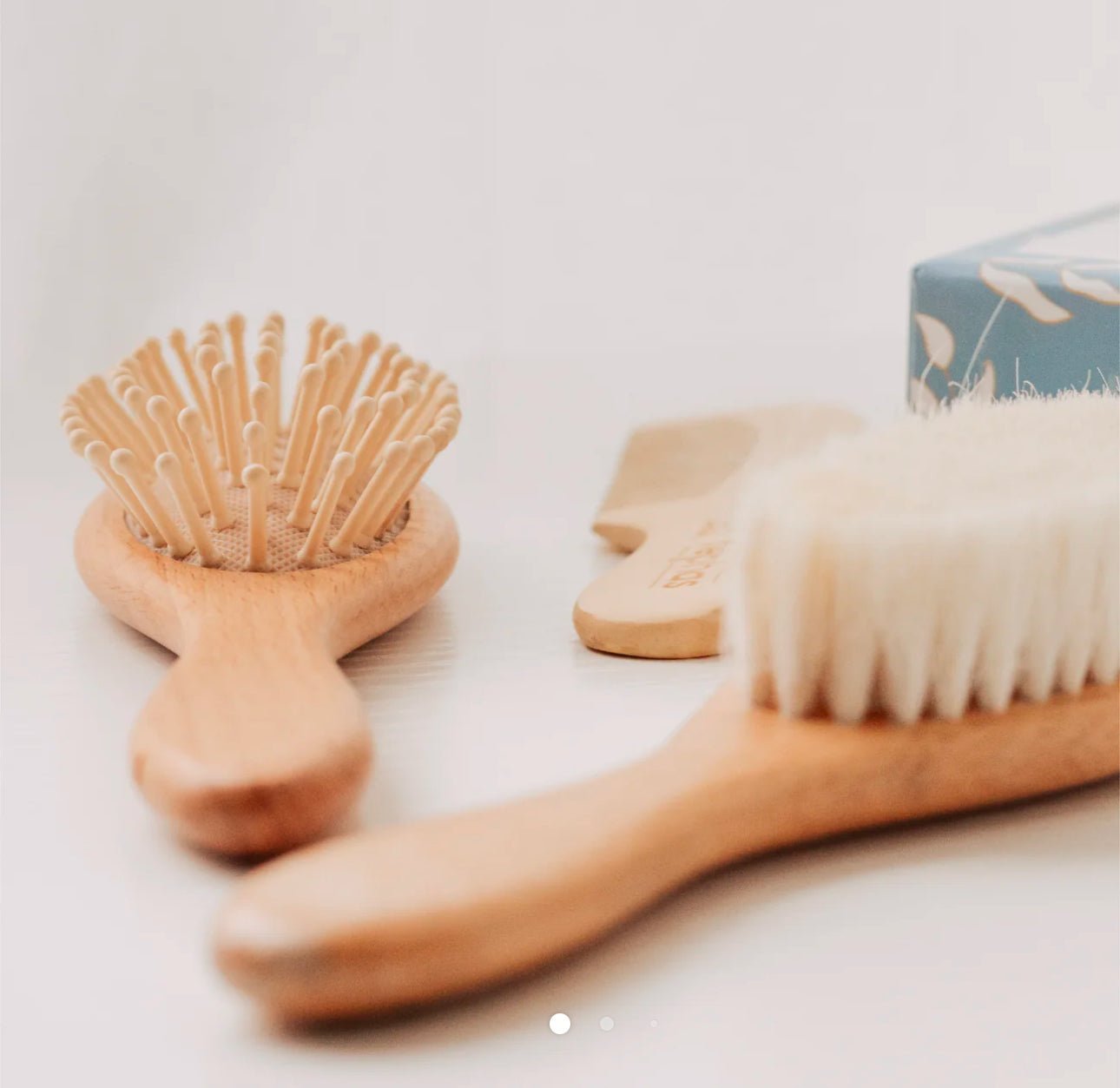 Fephas Wooden Baby Hair Brush and Comb Set for Gentle Care - Blissful Bundlz