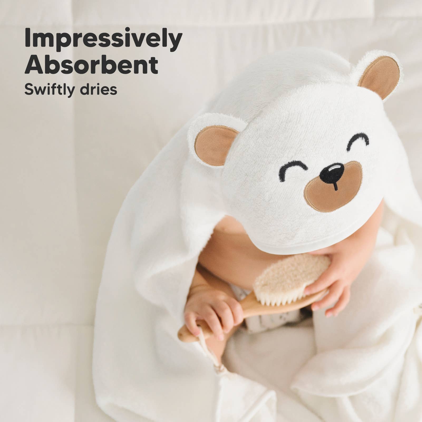 KeaBabies Cuddle Grizzly Baby Hooded Towel - Towel