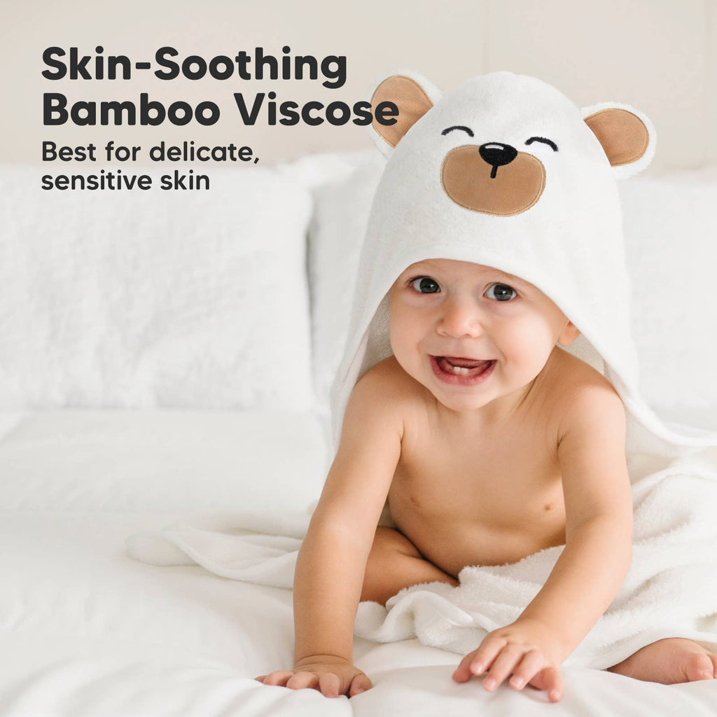 KeaBabies Cuddle Grizzly Baby Hooded Towel - Towel