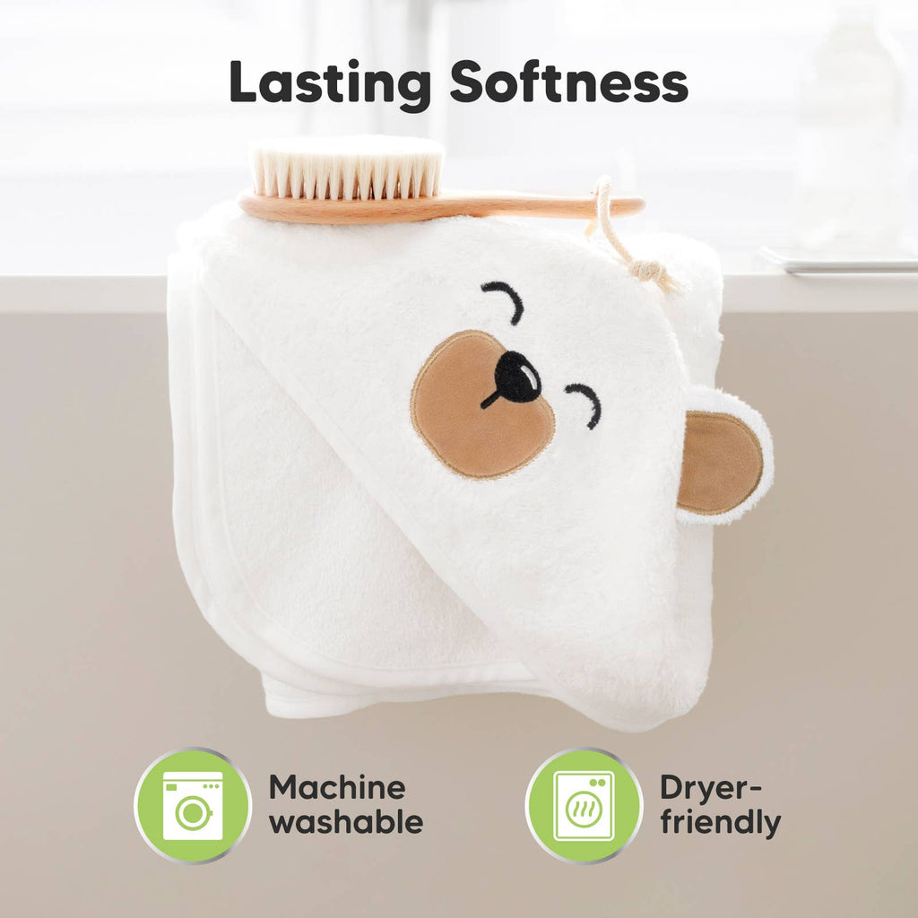 KeaBabies Cuddle Grizzly Baby Hooded Towel - Towel