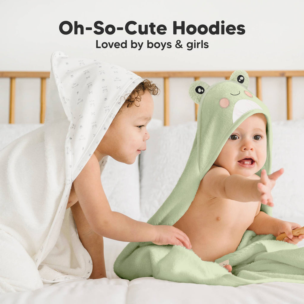KeaBabies Frog Cuddle Baby Hooded Towel - Towel
