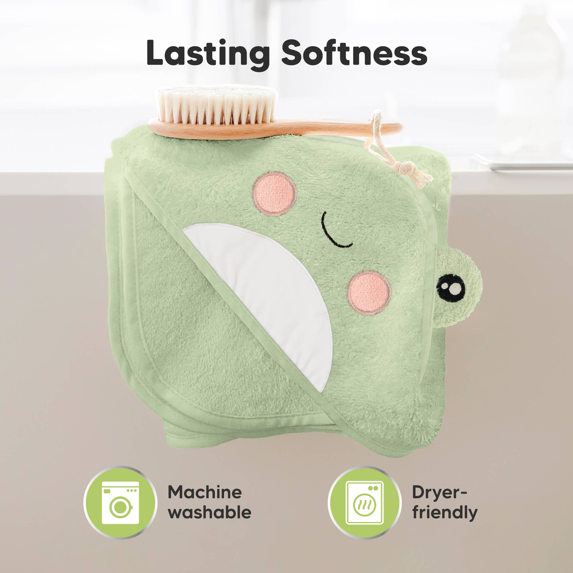 KeaBabies Frog Cuddle Baby Hooded Towel - Towel