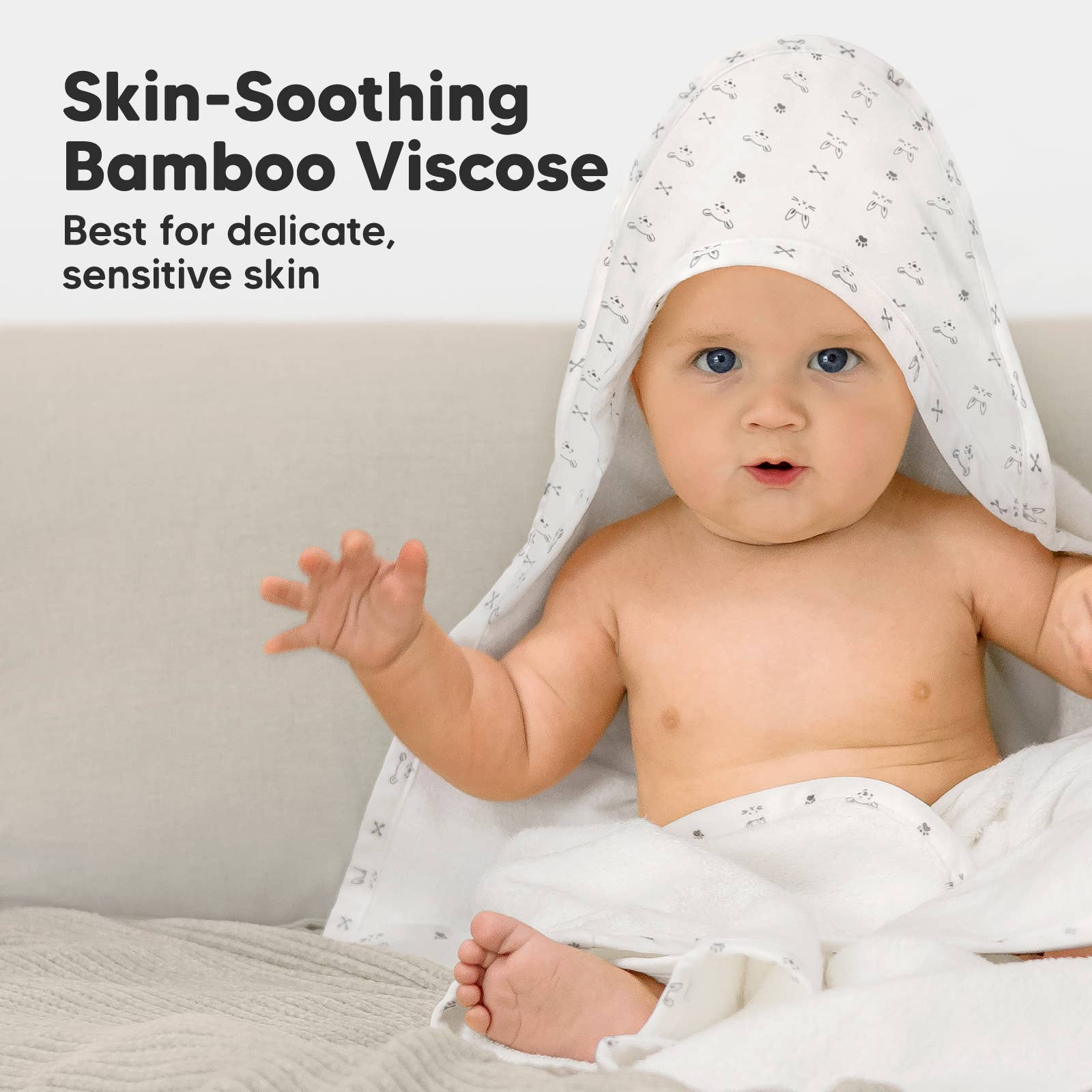 KeaBabies KeaBabies Luxe Baby Hooded Towel - Towel