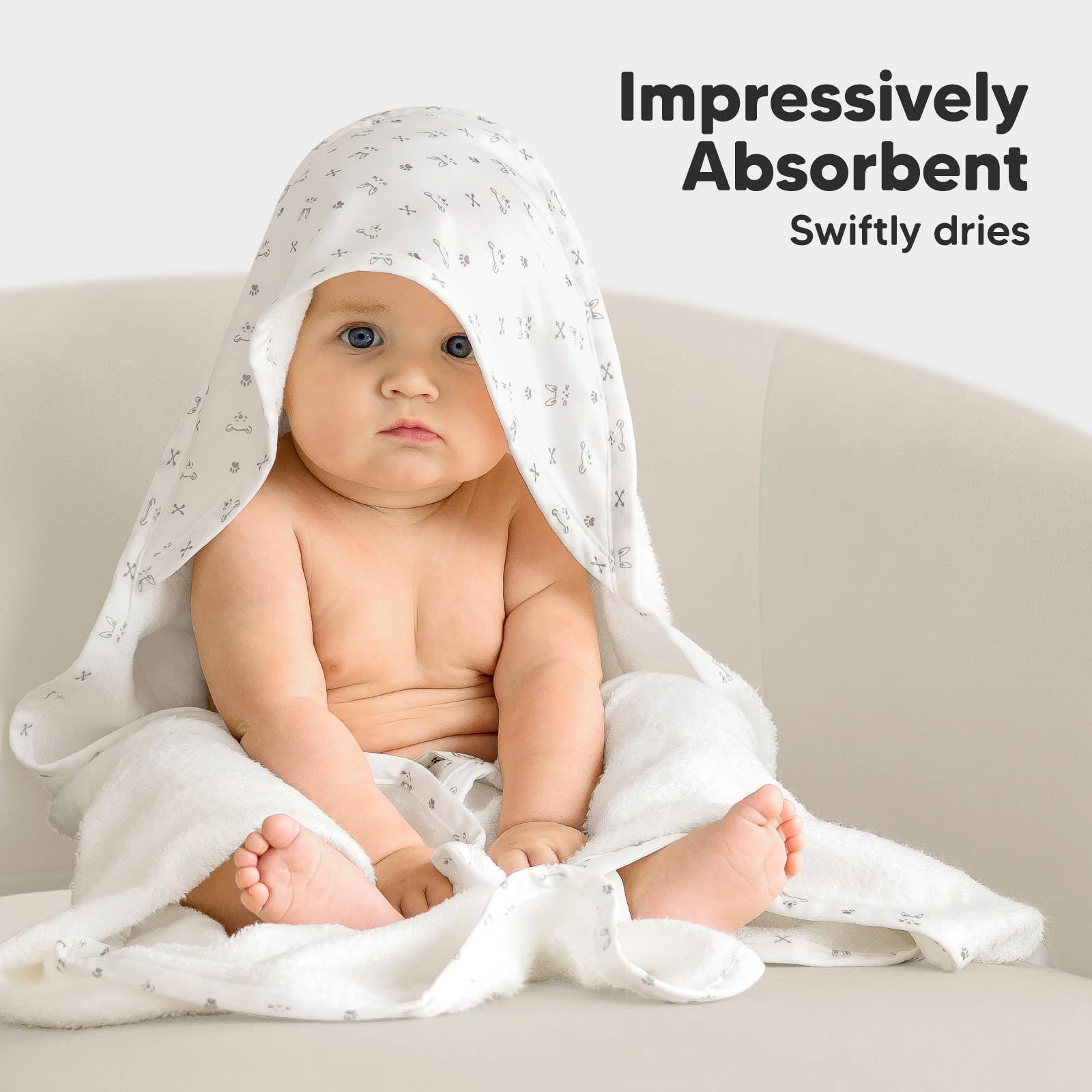 KeaBabies KeaBabies Luxe Baby Hooded Towel - Towel