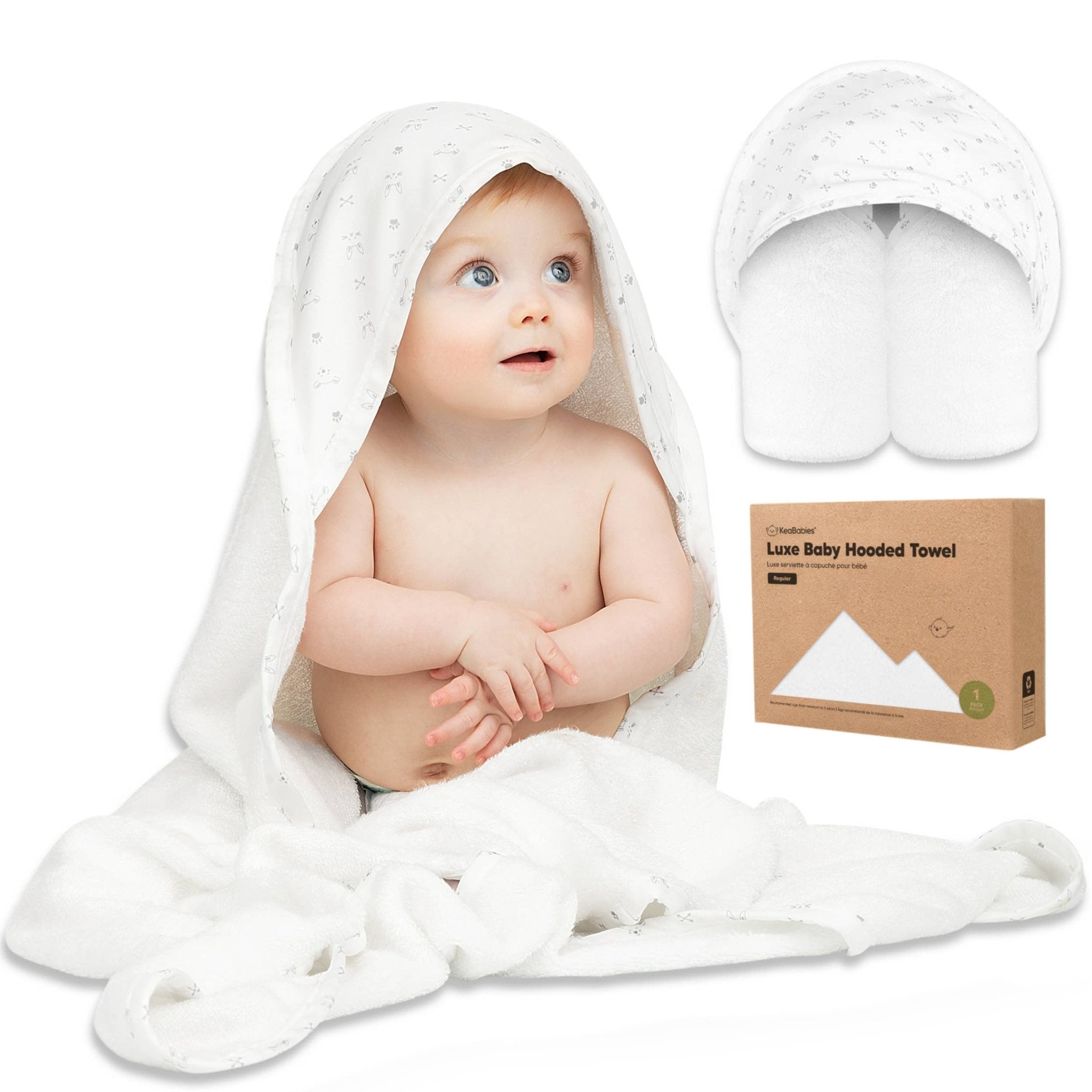 KeaBabies KeaBabies Luxe Baby Hooded Towel - Towel