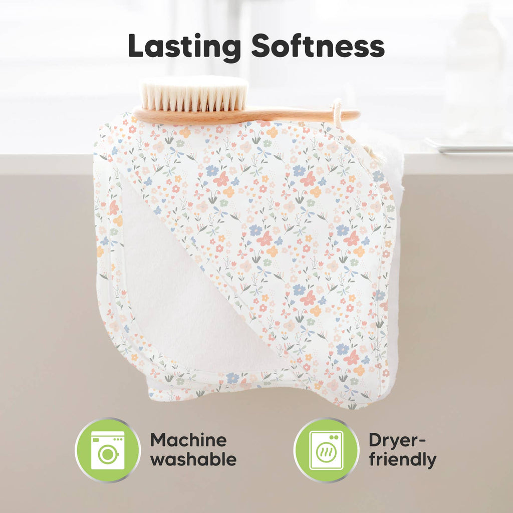 KeaBabies Luxe Floral Baby Hooded Towel - Towel