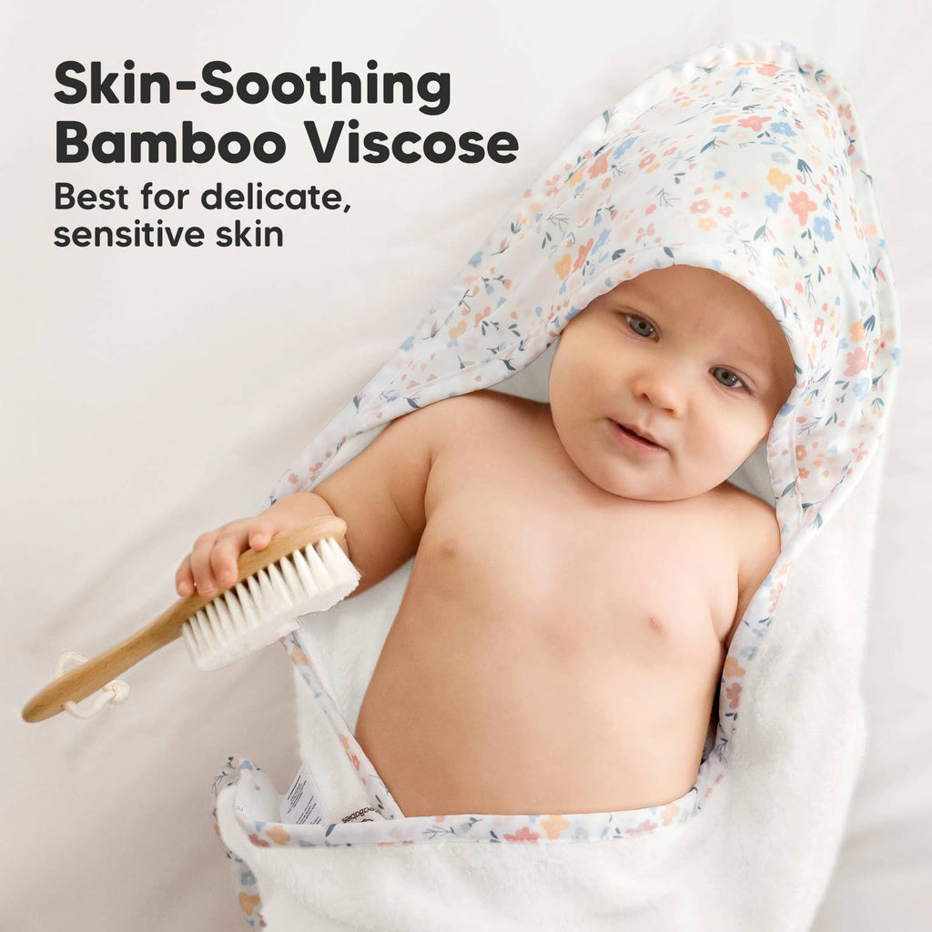 KeaBabies Luxe Floral Baby Hooded Towel - Towel