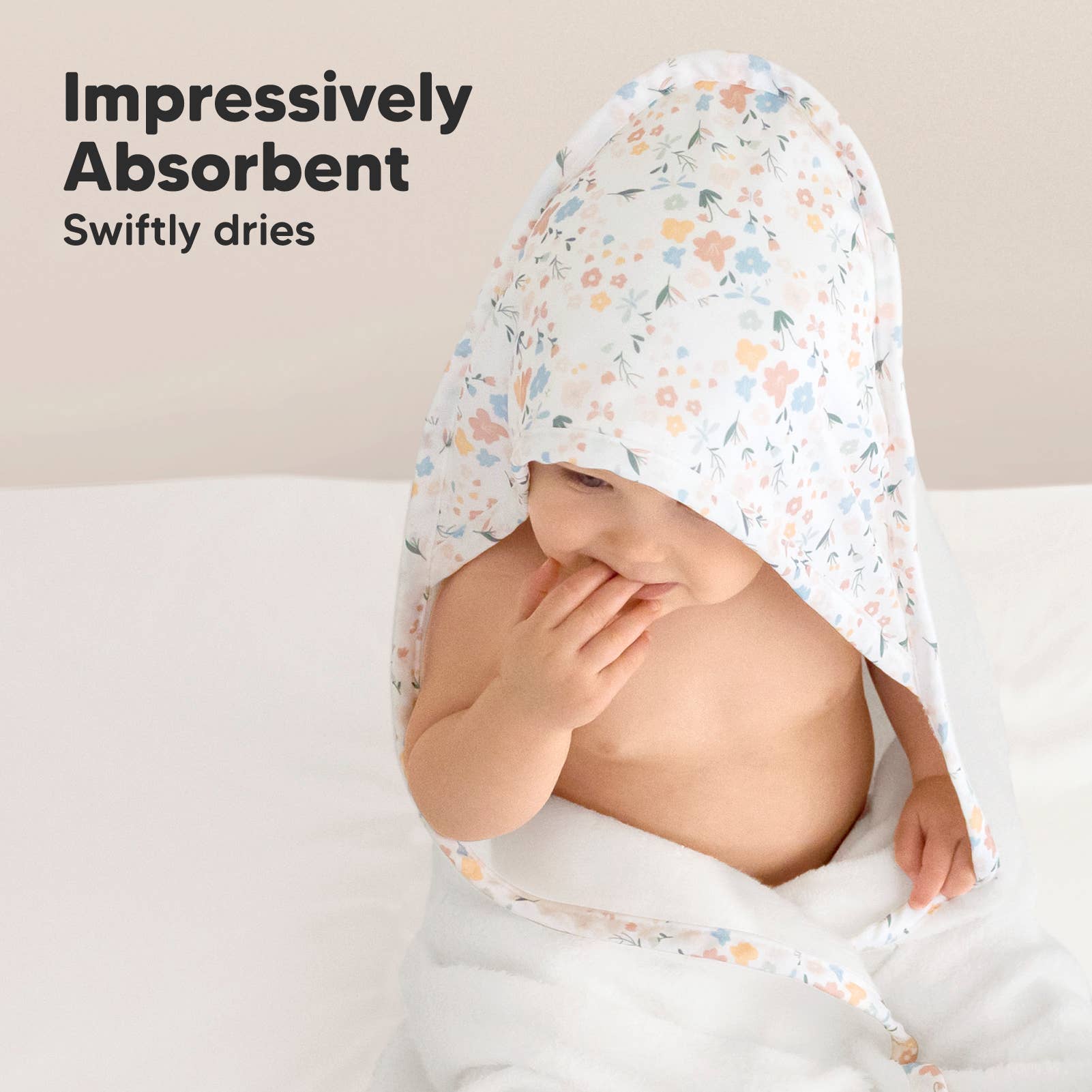 KeaBabies Luxe Floral Baby Hooded Towel - Towel