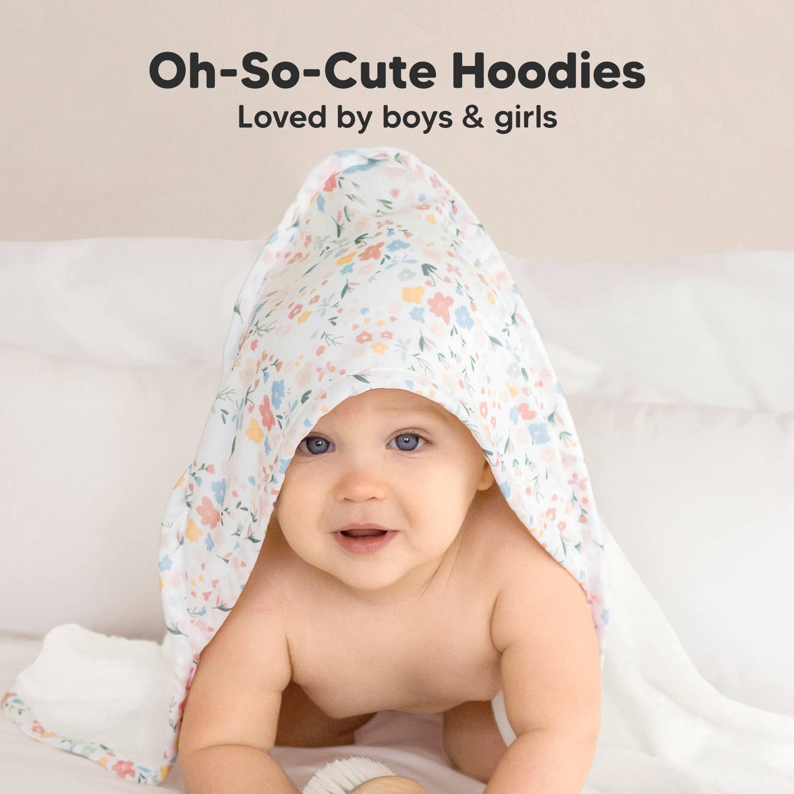 KeaBabies Luxe Floral Baby Hooded Towel - Towel