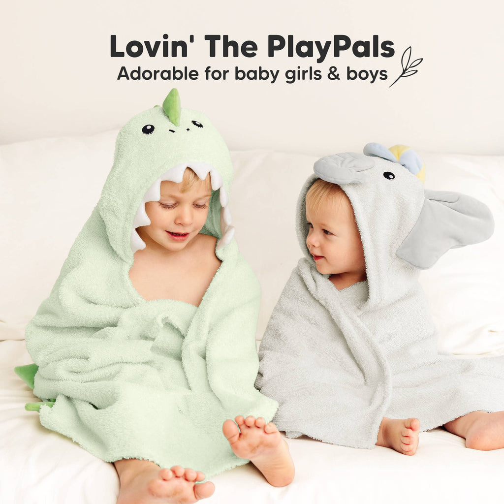 KeaBabies Playpals Boy Elephant Hooded Baby Bath Towel - Towel