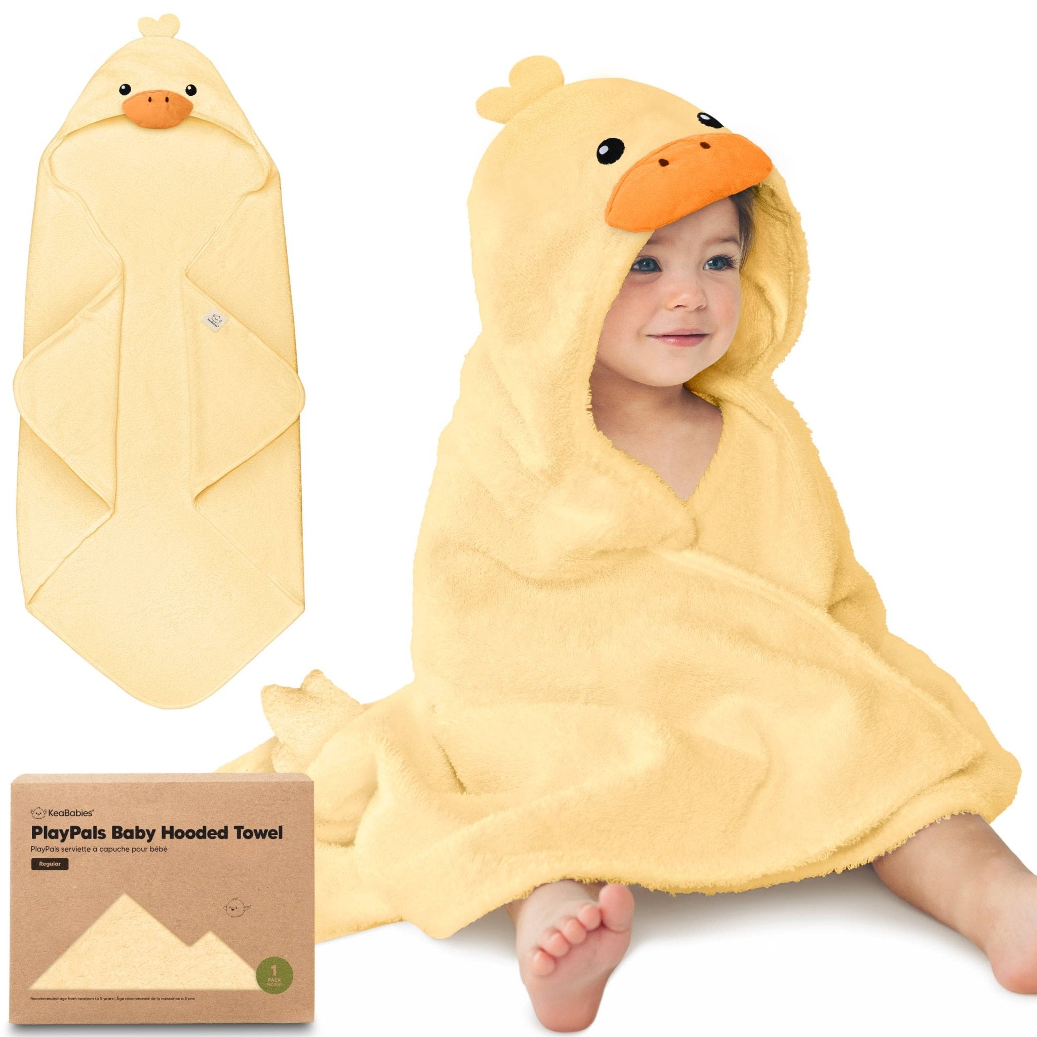 KeaBabies Playpals Duck Hooded Baby Bath Towel - Towel