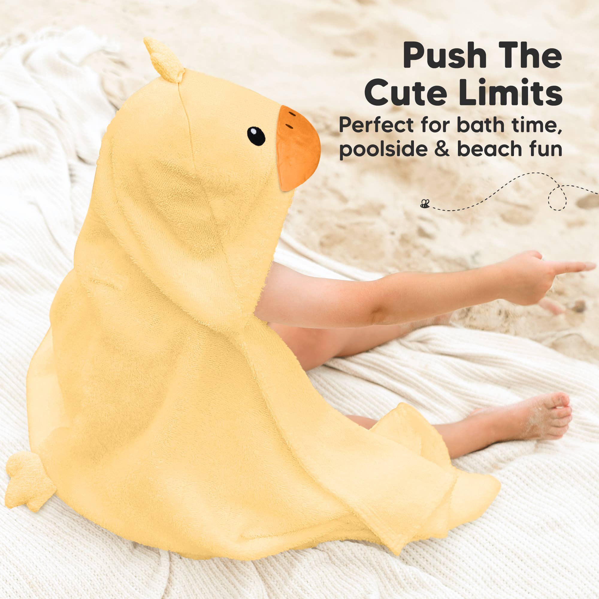 KeaBabies Playpals Duck Hooded Baby Bath Towel - Towel