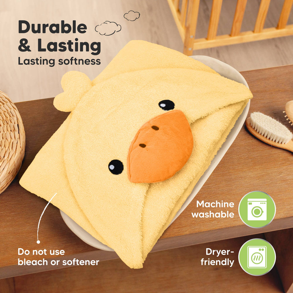 KeaBabies Playpals Duck Hooded Baby Bath Towel - Towel