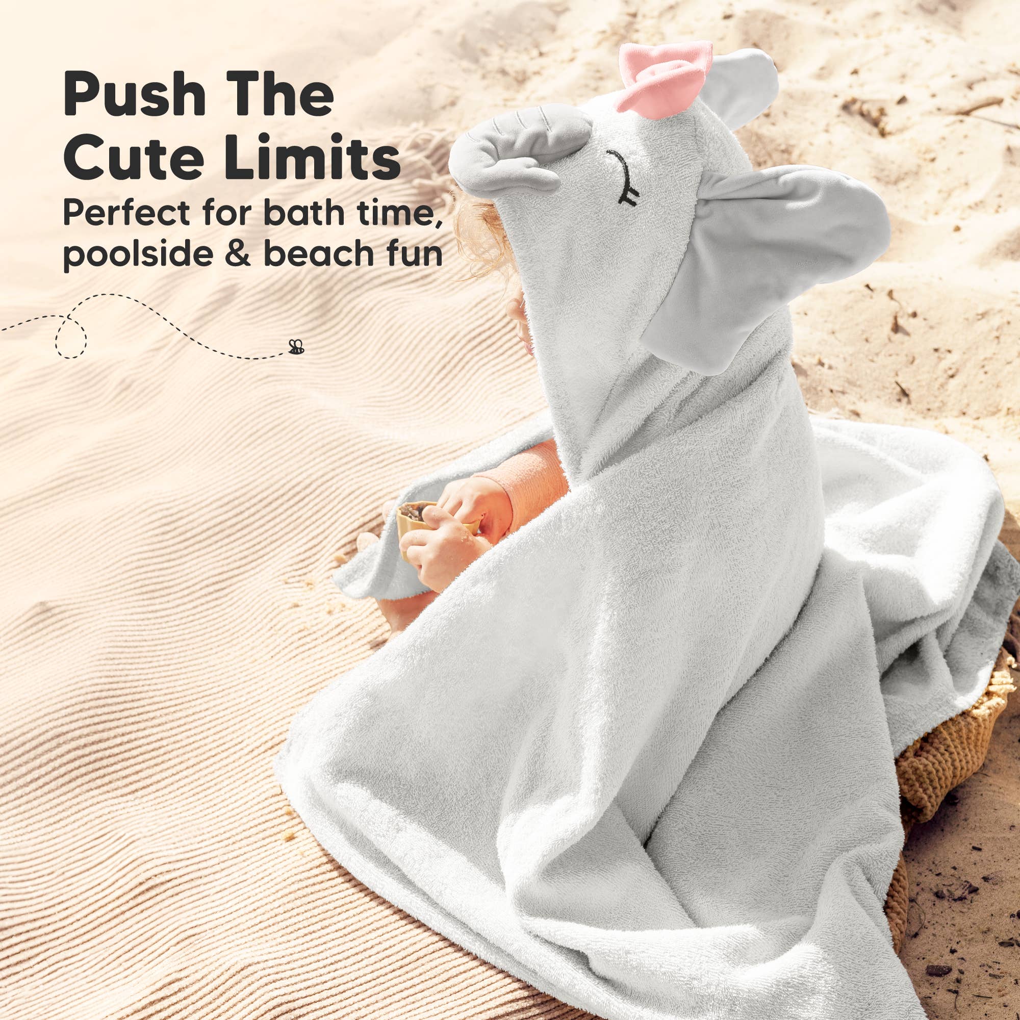 KeaBabies Playpals Elephant Hooded Baby Bath Towel - Towel