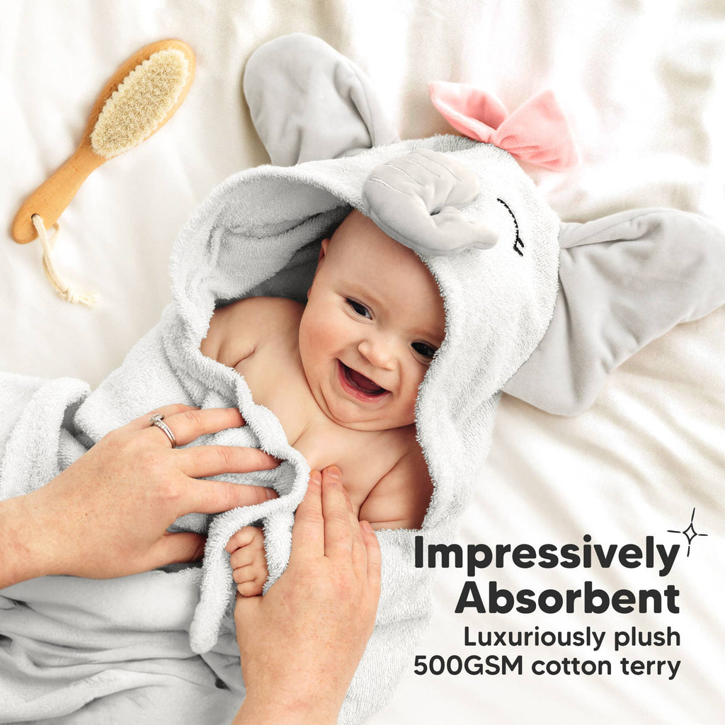 KeaBabies Playpals Elephant Hooded Baby Bath Towel - Towel