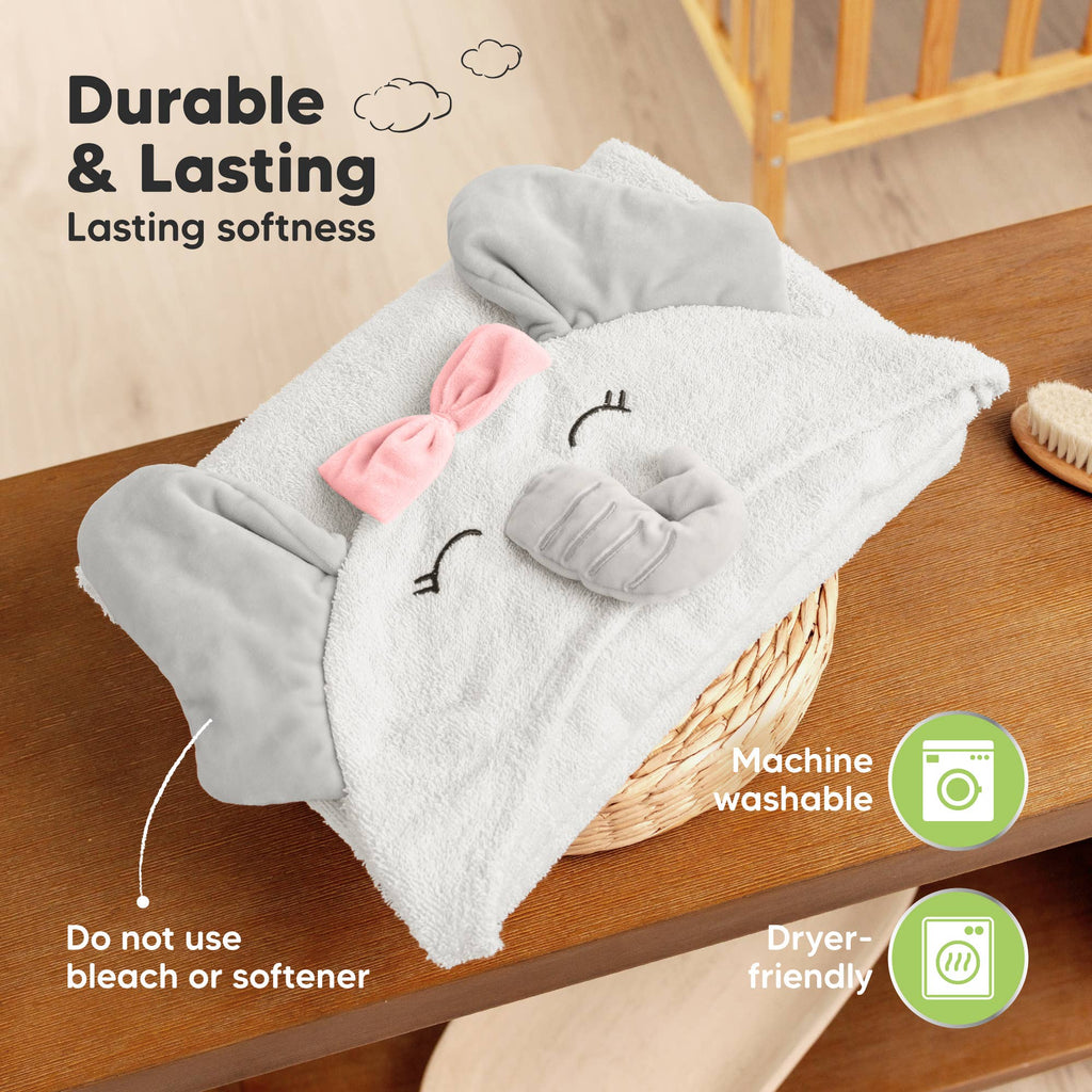 KeaBabies Playpals Elephant Hooded Baby Bath Towel - Towel