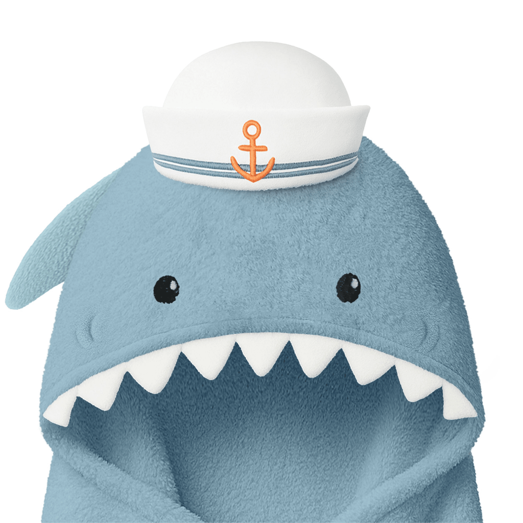 KeaBabies Playpals Sharky Hooded Baby Bath Towel - Towel