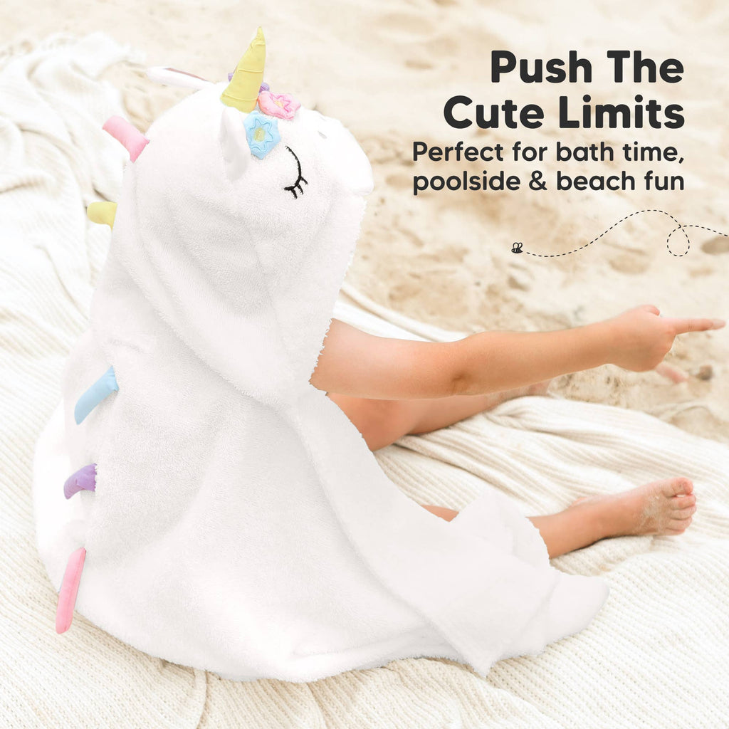 KeaBabies Playpals Unicorn Hooded Baby Bath Towel - Towel