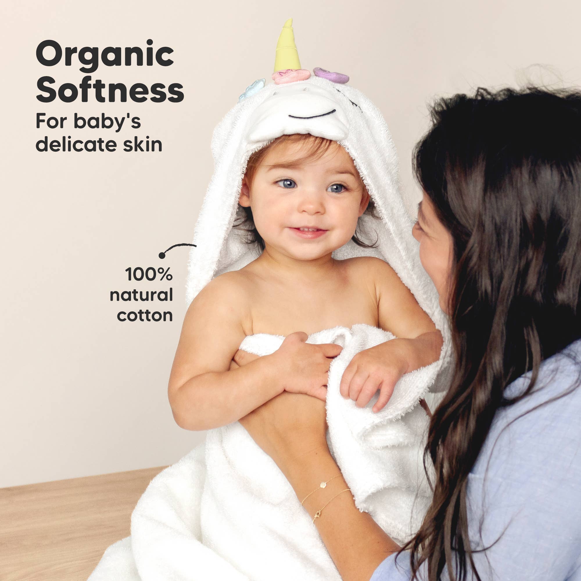 KeaBabies Playpals Unicorn Hooded Baby Bath Towel - Towel