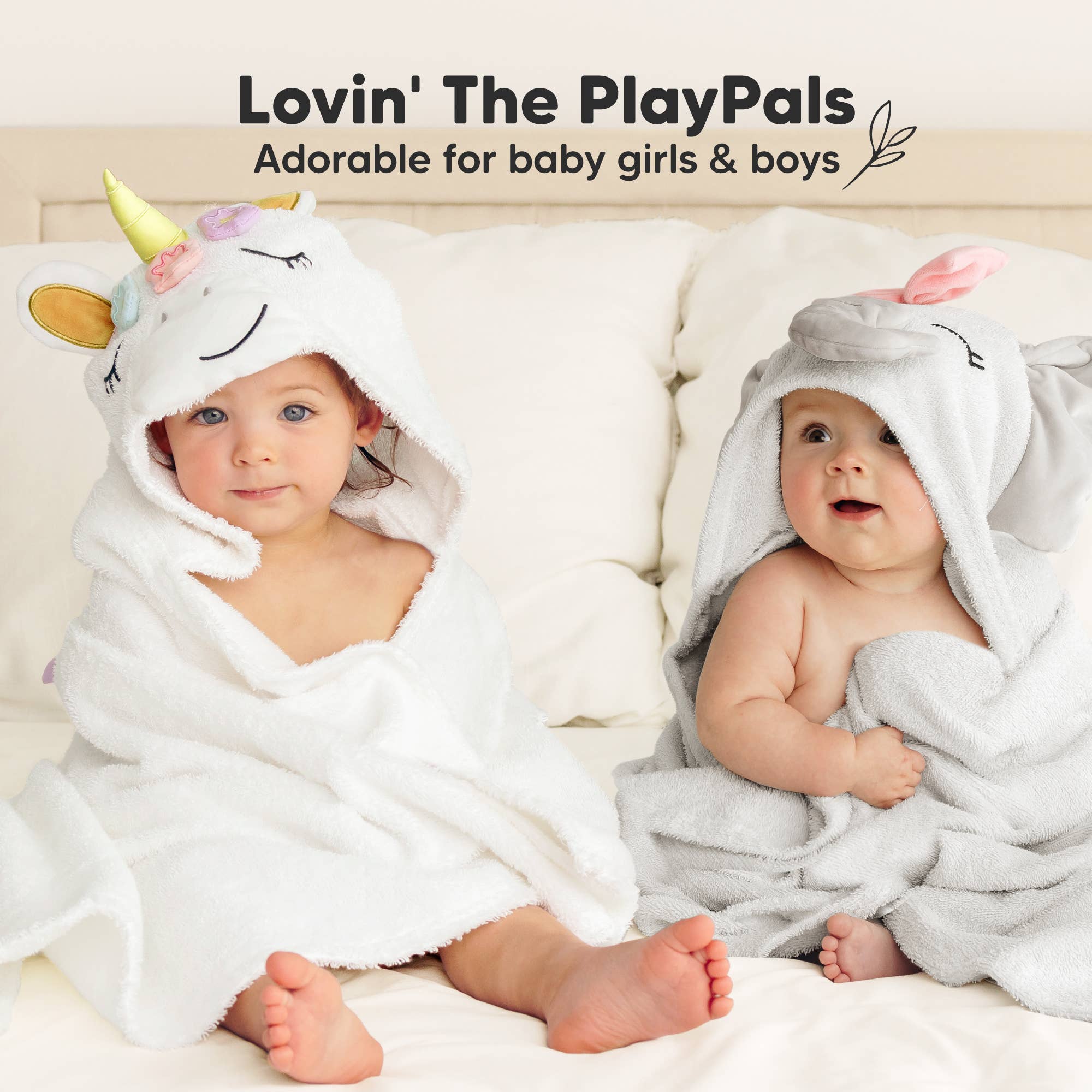KeaBabies Playpals Unicorn Hooded Baby Bath Towel - Towel